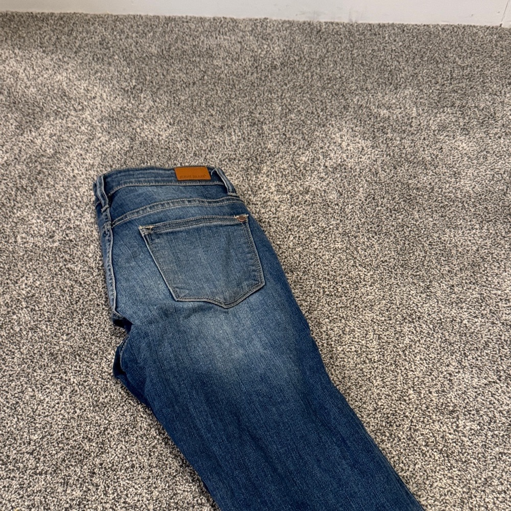 Judy Blue Women's Ripped Dark Blue Boyfriend Jeans - Picture 3 of 3